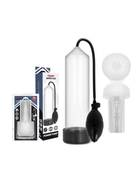 PUMP ADDICTED - RX3 BOMBA ERECCIÓN CLEAR CON MASTURBADOR
