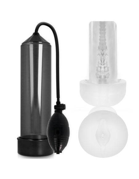 PUMP ADDICTED - RX3 BOMBA ERECCIÓN NEGRO CON MASTURBADOR