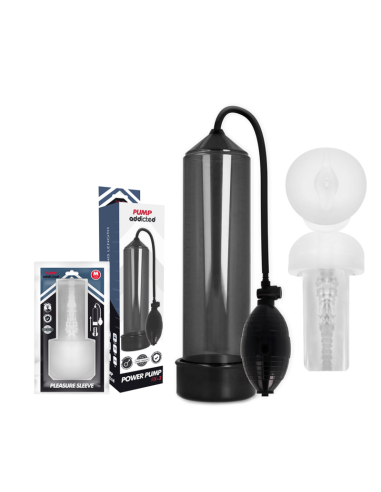 PUMP ADDICTED - RX3 BOMBA ERECCIÓN NEGRO CON MASTURBADOR