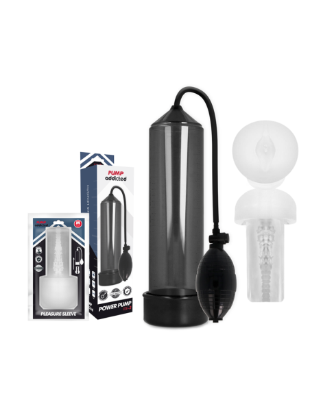 PUMP ADDICTED - RX3 BOMBA ERECCIÓN NEGRO CON MASTURBADOR