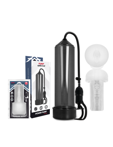 PUMP ADDICTED - BOMBA ERECCIÓN RX5 BLACK CON MASTURBADOR