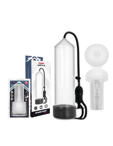 PUMP ADDICTED - BOMBA ERECCIÓN RX5 TRANSPARENTE CON MASTURBADOR