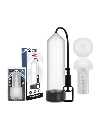 PUMP ADDICTED - BOMBA ERECCIÓN RX7 TRANSPARENTE CON MASTURBADOR