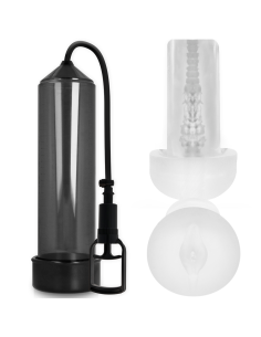 PUMP ADDICTED - BOMBA ERECCIÓN RX7 NEGRO CON MASTURBADOR