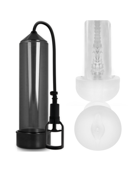 PUMP ADDICTED - BOMBA ERECCIÓN RX7 NEGRO CON MASTURBADOR