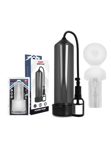 PUMP ADDICTED - BOMBA ERECCIÓN RX7 NEGRO CON MASTURBADOR