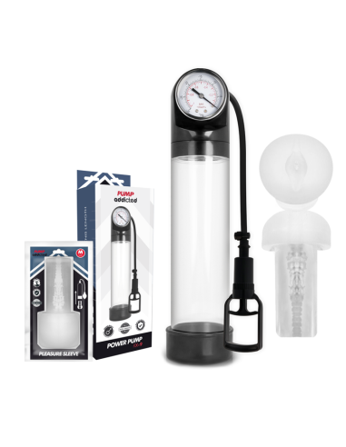 PUMP ADDICTED - BOMBA ERECCIÓN RX9 TRANSPARENTE CON MASTURBADOR