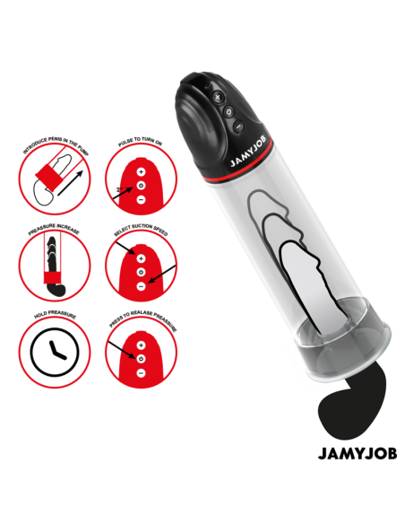 JAMYJOB - XPAND BOMBA AUTOMÁTICA 3 NIVELES DE SUCCIONADOR GRIS