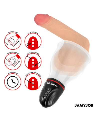 JAMYJOB - XPAND LITE BOMBA AUTOMTICA DE TESTÍCULOS 3 NIVELES DE SUCCIONADOR GRIS