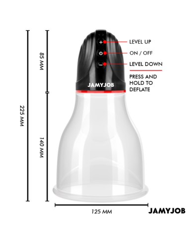 JAMYJOB - XPAND LITE BOMBA AUTOMTICA DE TESTÍCULOS 3 NIVELES DE SUCCIONADOR GRIS