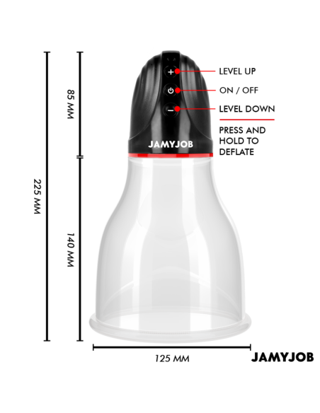 JAMYJOB - XPAND LITE BOMBA AUTOMTICA DE TESTÍCULOS 3 NIVELES DE SUCCIONADOR GRIS