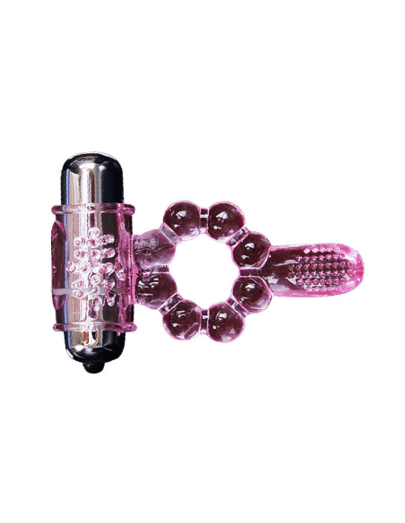 BAILE - ANILLO SILICONA 10 RITMOS LENGUA CON VIBRACIÓN ROSA