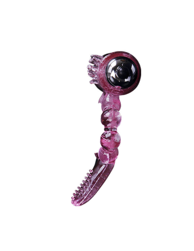 BAILE - ANILLO SILICONA 10 RITMOS LENGUA CON VIBRACIÓN ROSA