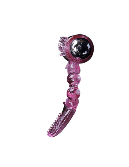 BAILE - ANILLO SILICONA 10 RITMOS LENGUA CON VIBRACIÓN ROSA