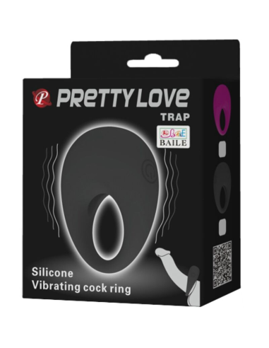 PRETTY LOVE - TRAP ANILLO VIBRADOR NEGRO