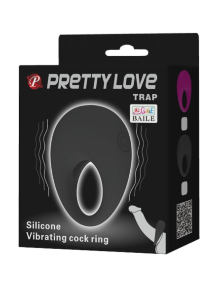 PRETTY LOVE - TRAP ANILLO VIBRADOR NEGRO