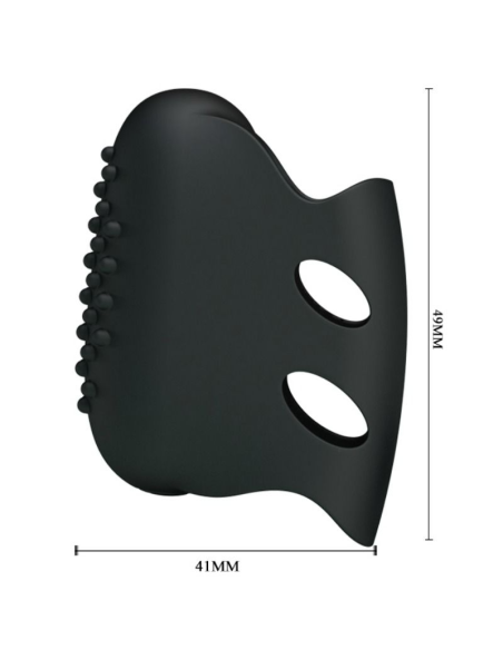 PRETTY LOVE - FLIRTATION DEDAL CON VIBRACIÓN STEWARD NEGRO