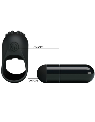 PRETTY LOVE - FLIRTATION DEDAL CON VIBRACIÓN STEWARD NEGRO