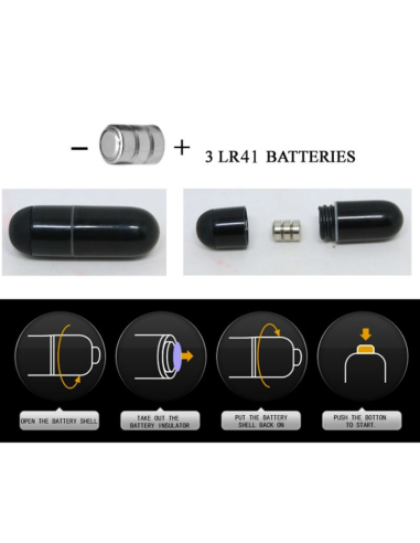 PRETTY LOVE - FLIRTATION DEDAL CON VIBRACIÓN STEWARD NEGRO