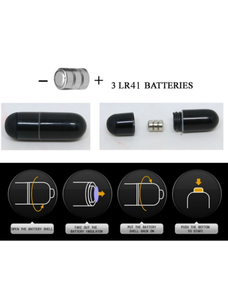 PRETTY LOVE - FLIRTATION DEDAL CON VIBRACIÓN STEWARD NEGRO