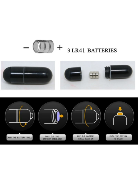 PRETTY LOVE - FLIRTATION DEDAL CON VIBRACIÓN STANFORD NEGRO