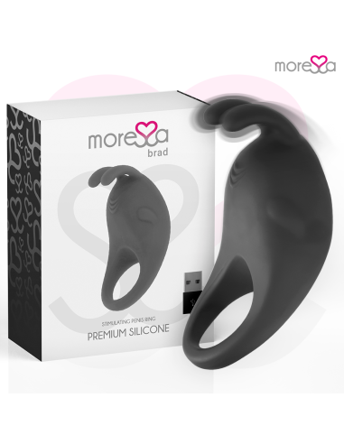 MORESSA - BRAD PREMIUM SILICONE RECARGABLE NEGRO