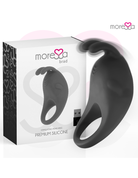 MORESSA - BRAD PREMIUM SILICONE RECARGABLE NEGRO