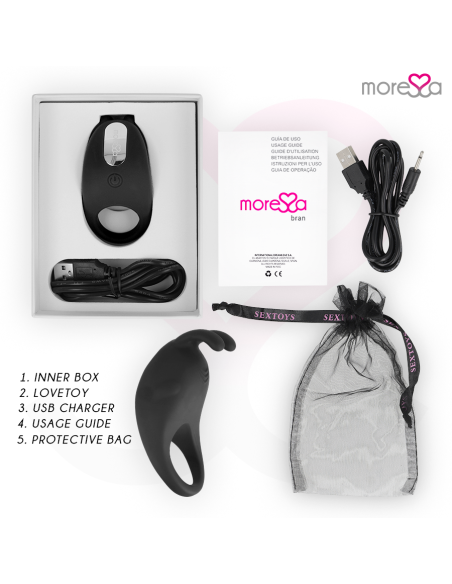 MORESSA - BRAD PREMIUM SILICONE RECARGABLE NEGRO