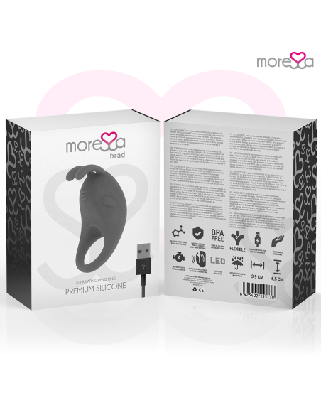 MORESSA - BRAD PREMIUM SILICONE RECARGABLE NEGRO