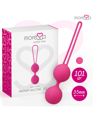 MORESSA - OSIAN TWO ENTRENAMIENTO SUELO PELVICO 101gr PREMIUM SILICONA ROSA