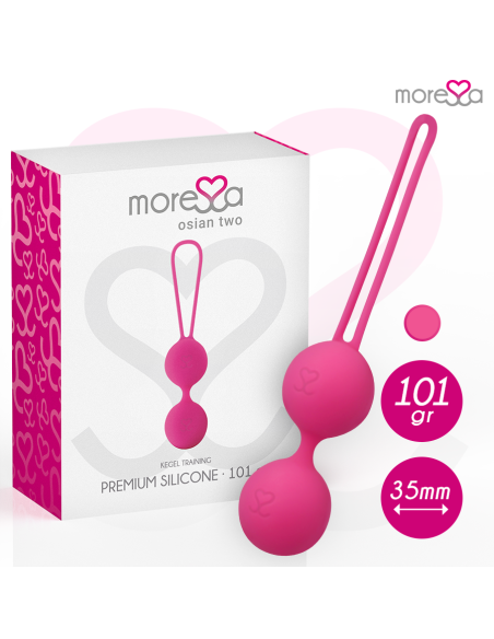 MORESSA - OSIAN TWO ENTRENAMIENTO SUELO PELVICO 101gr PREMIUM SILICONA ROSA