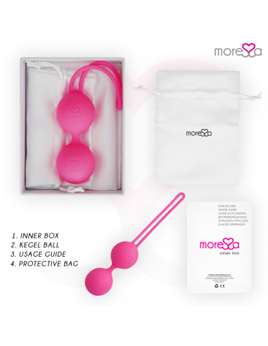 MORESSA - OSIAN TWO ENTRENAMIENTO SUELO PELVICO 101gr PREMIUM SILICONA ROSA