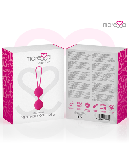 MORESSA - OSIAN TWO ENTRENAMIENTO SUELO PELVICO 101gr PREMIUM SILICONA ROSA