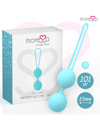 MORESSA - OSIAN TWO ENTRENAMIENTO SUELO PELVICO 101gr PREMIUM SILICONA TURQUESA