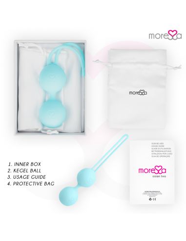 MORESSA - OSIAN TWO ENTRENAMIENTO SUELO PELVICO 101gr PREMIUM SILICONA TURQUESA