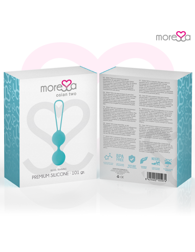 MORESSA - OSIAN TWO ENTRENAMIENTO SUELO PELVICO 101gr PREMIUM SILICONA TURQUESA