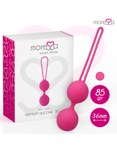 MORESSA - OSIAN THREE ENTRENAMIENTO SUELO PELVICO 85 gr PREMIUM SILICONA ROSA