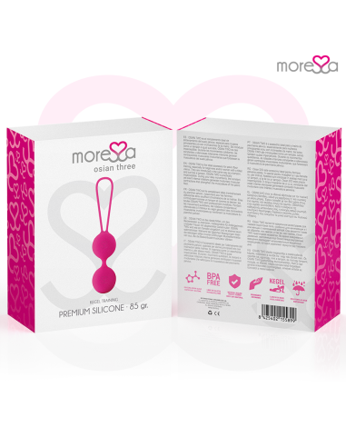 MORESSA - OSIAN THREE ENTRENAMIENTO SUELO PELVICO 85 gr PREMIUM SILICONA ROSA