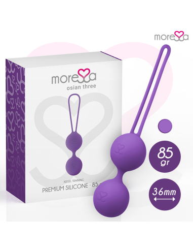 MORESSA - OSIAN THREE ENTRENAMIENTO SUELO PELVICO 85 gr PREMIUM SILICONA LILA