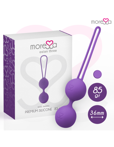 MORESSA - OSIAN THREE ENTRENAMIENTO SUELO PELVICO 85 gr PREMIUM SILICONA LILA