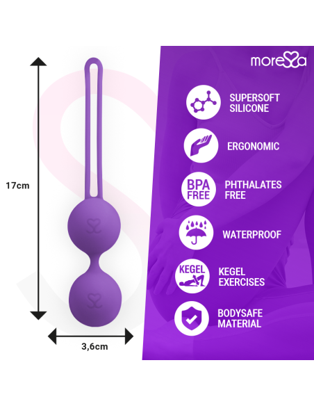 MORESSA - OSIAN THREE ENTRENAMIENTO SUELO PELVICO 85 gr PREMIUM SILICONA LILA