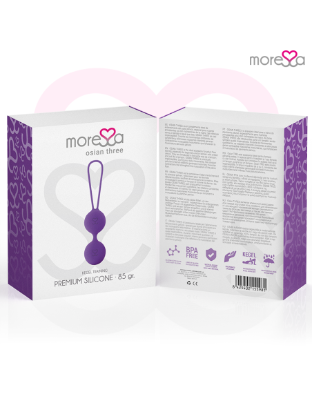 MORESSA - OSIAN THREE ENTRENAMIENTO SUELO PELVICO 85 gr PREMIUM SILICONA LILA