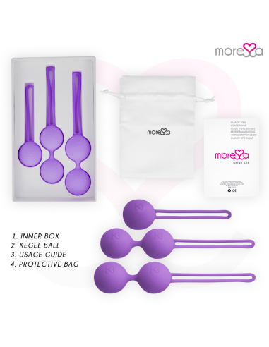 MORESSA - OSIAN SET Osian One 51 Gr - Osian Two 101 Gr - Osian Three 85 gr PREMIUM SILICONA LILA