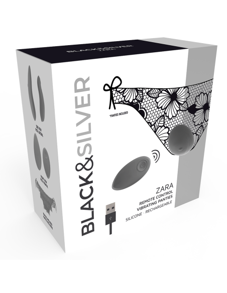 BLACKandSILVER - ZARA ESTIMULADOR CONTROL REMOTO CON PANTY GRATIS