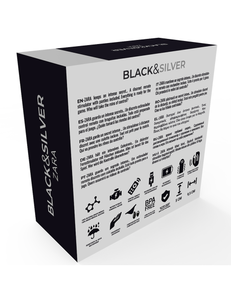 BLACKandSILVER - ZARA ESTIMULADOR CONTROL REMOTO CON PANTY GRATIS
