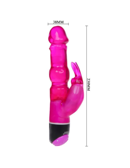 BAILE - WAVES OF PLEASURE FANTASY VIBRADOR CON RABBIT LILA 23 CM