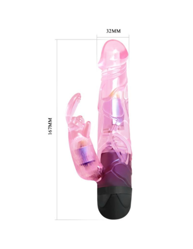 BAILE - GIVE YOU LOVER VIBRADOR CON RABBIT ROSA