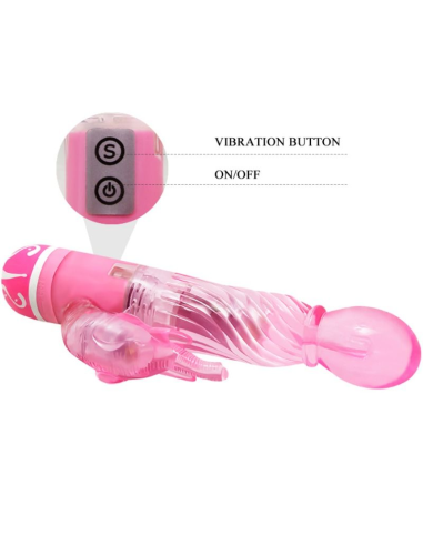 BAILE - VIBRADOR MULTIVELOCIDAD CON ESTIMULADOR ROSA