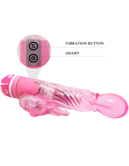 BAILE - VIBRADOR MULTIVELOCIDAD CON ESTIMULADOR ROSA