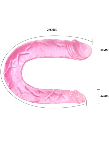 BAILE - DOUBLE DONG DILDO DOBLE ROSA